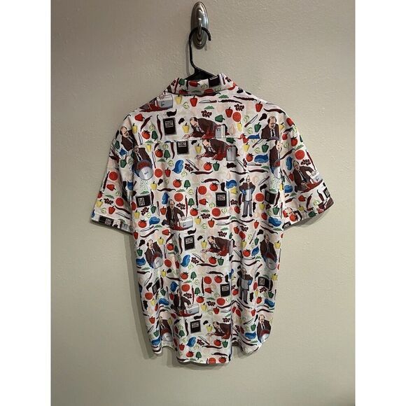 RSVLTS The Office Mens XL Kevin's Famous Chili KUNUFLEX Short Sleeve Button Up - Picture 6 of 6